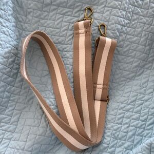 Madewell Striped Tan and Cream Bag Strap